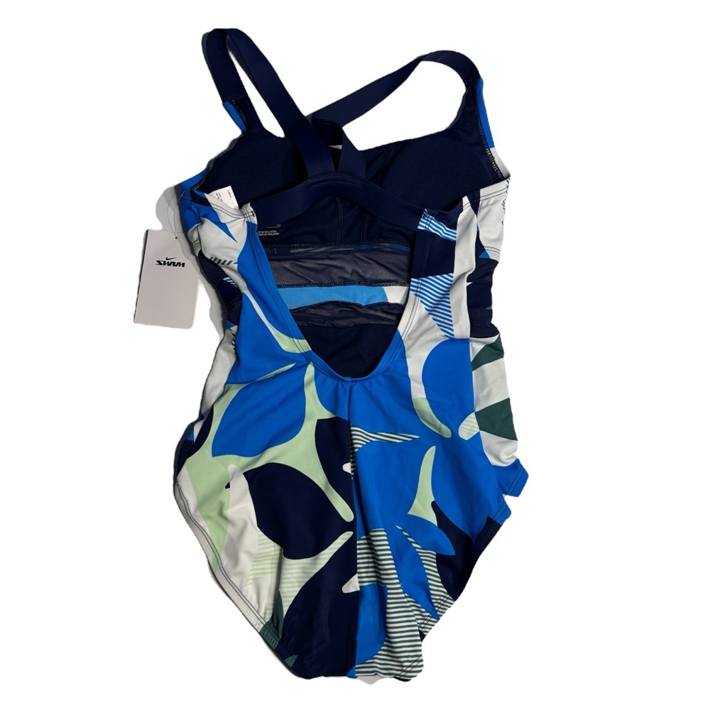 Nike Women's Jungle Floral V-Back One Piece Swimsuit NWT - Picture 4 of 5